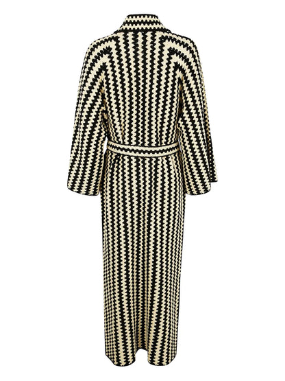Dina Geometric-Patterned Coat