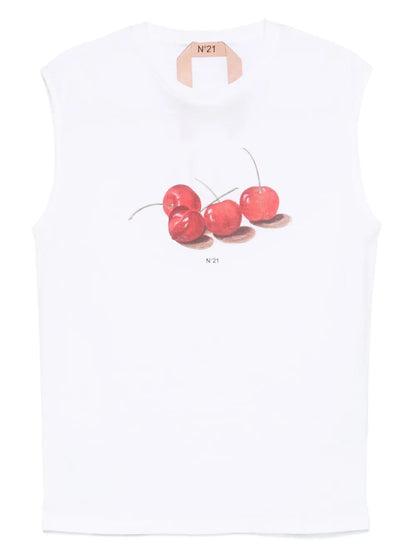 Cherry-Print Tank Top