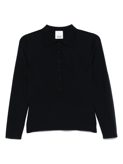Fine-Knit Polo Shirt