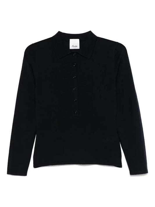 Fine-Knit Polo Shirt