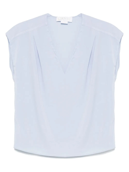 Cap-Sleeve Blouse