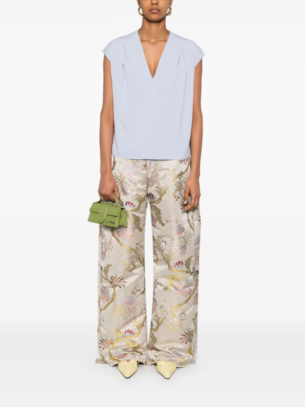 Cap-Sleeve Blouse