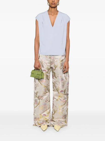 Cap-Sleeve Blouse