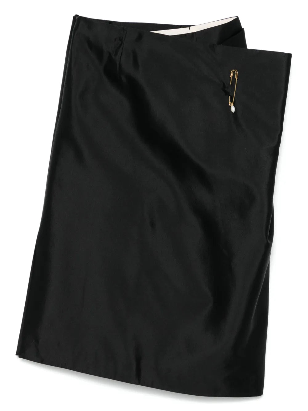 Fold Front Midi Skirt