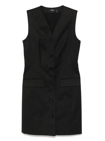 Blazer-Style Sleeveless Mini Dress