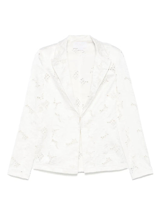 Floral-Embroidered Blazer