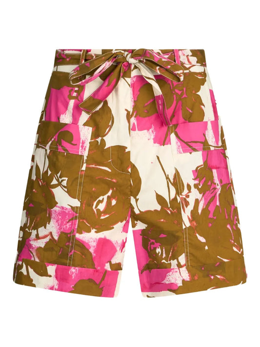 Floral-Print Poplin Shorts