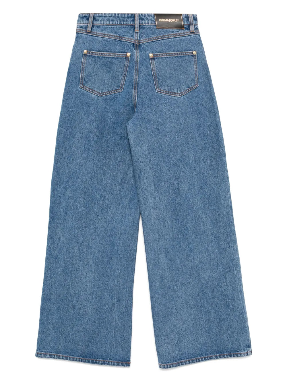 Embroidered Wide-Leg Jeans