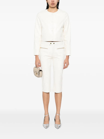 Downtown Leather Cropped Trousers