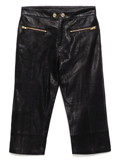 Downtown Leather Cropped Trousers
