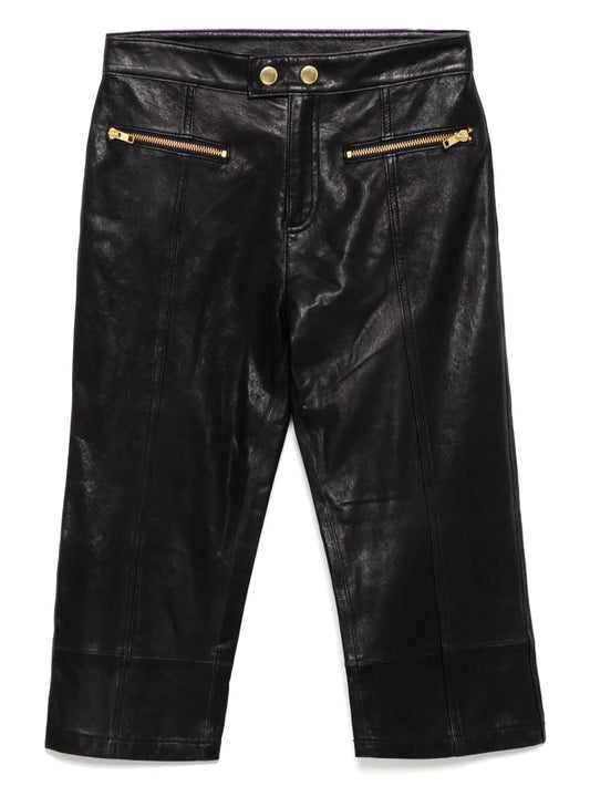 Downtown Leather Cropped Trousers