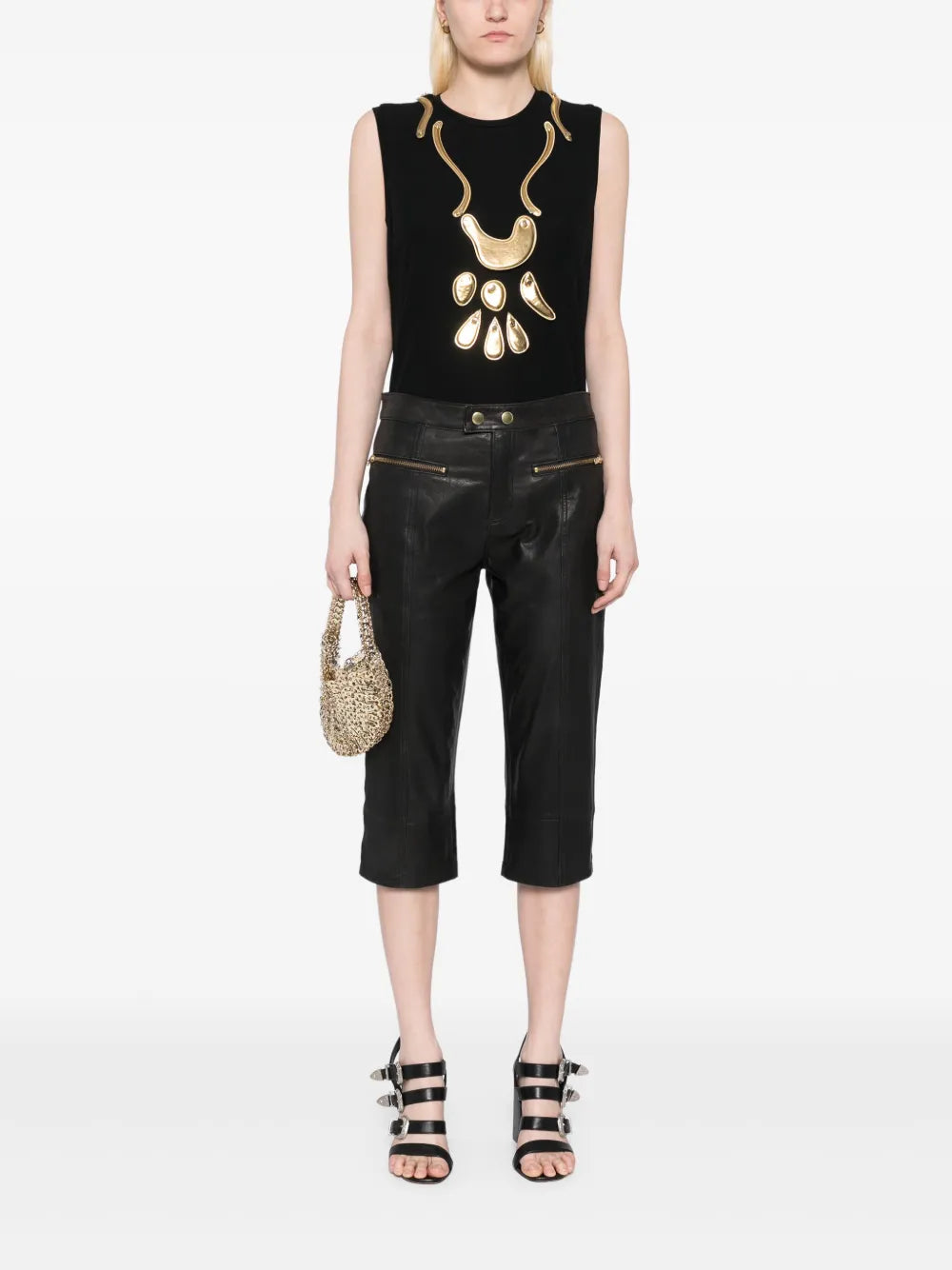 Downtown Leather Cropped Trousers