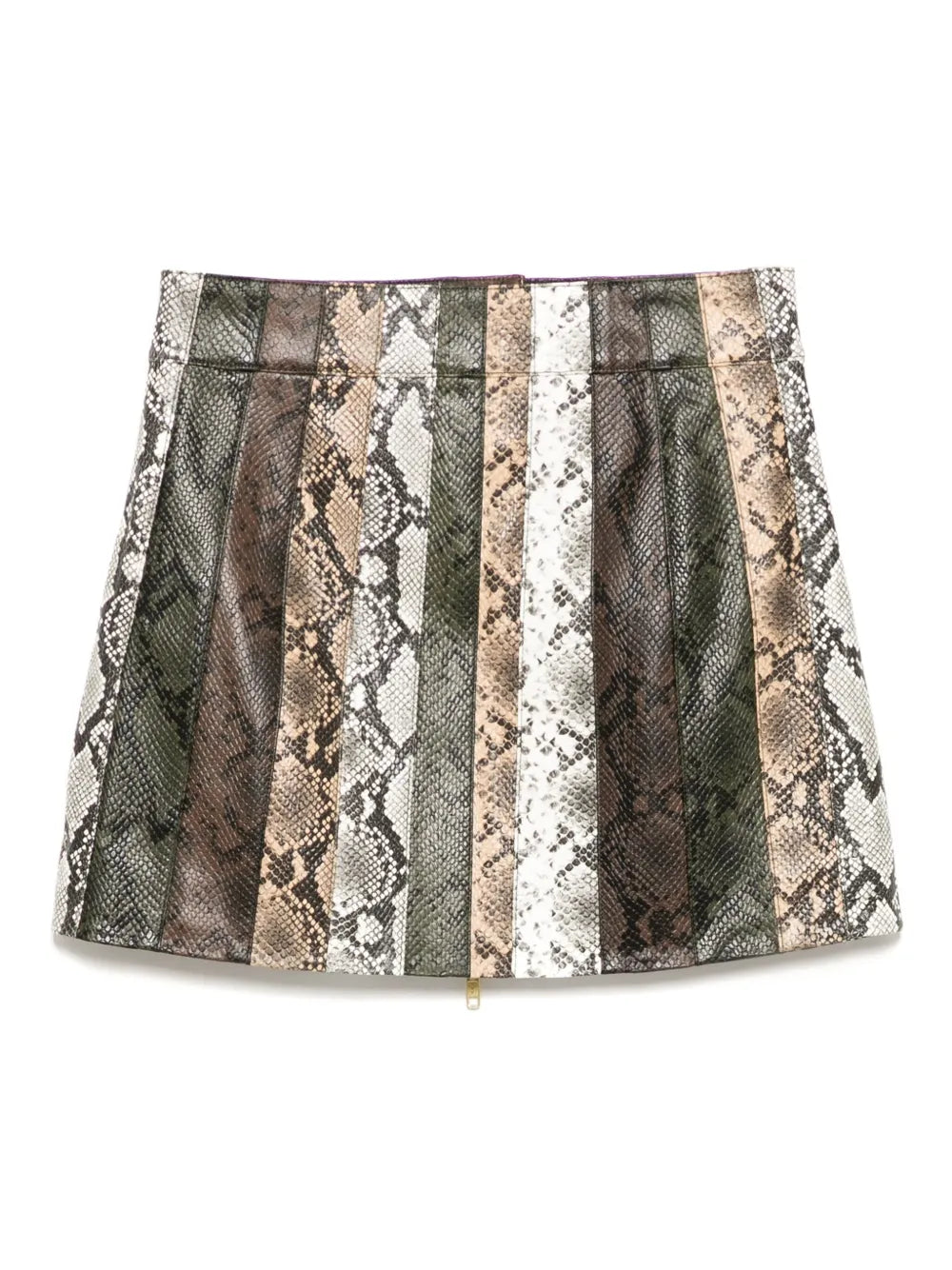 Snake-Embossed Vegan Skirt
