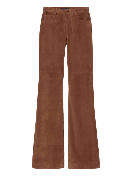 Roe Flared Suede Trousers