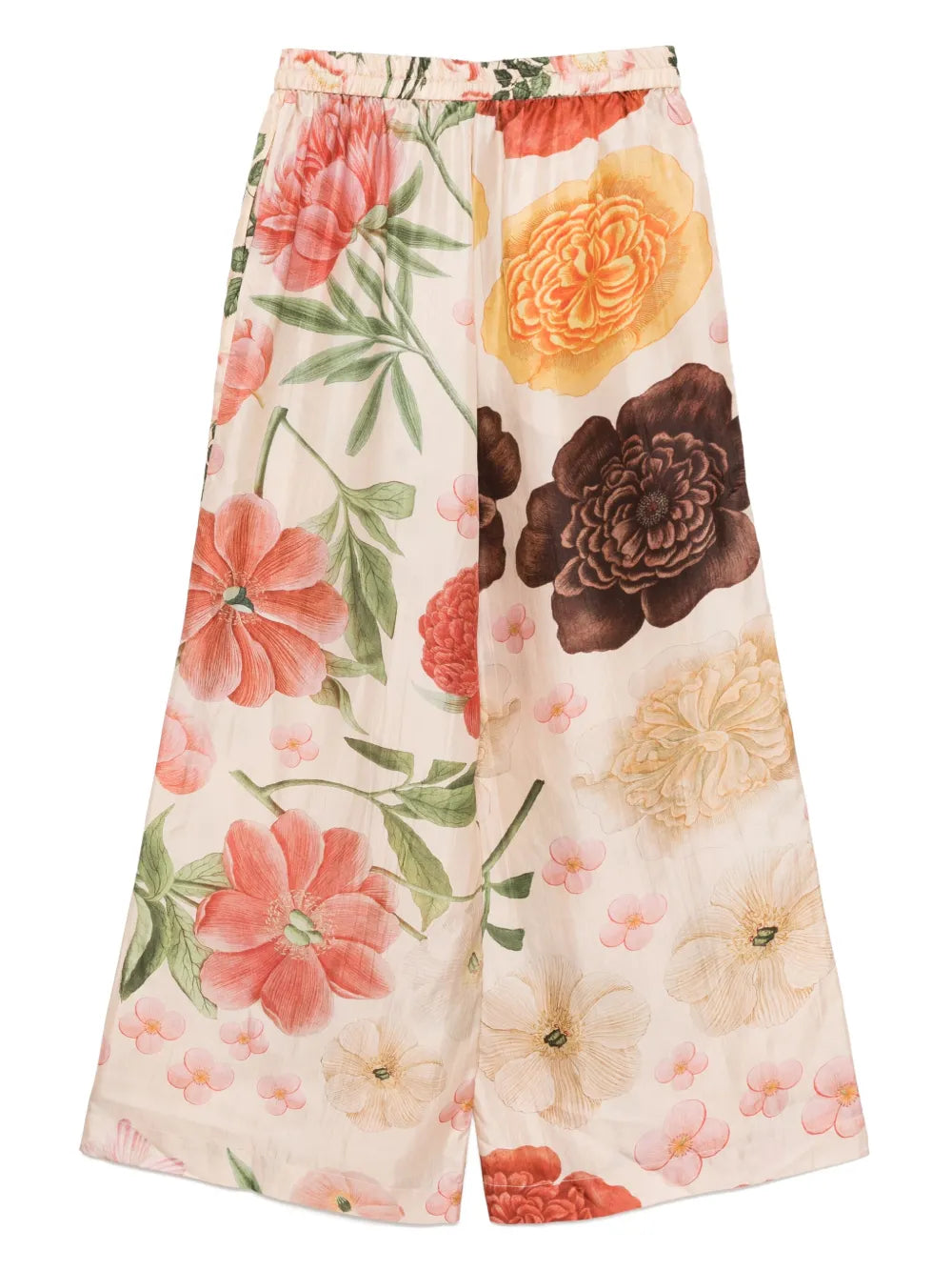 Floral Print Cropped Trousers