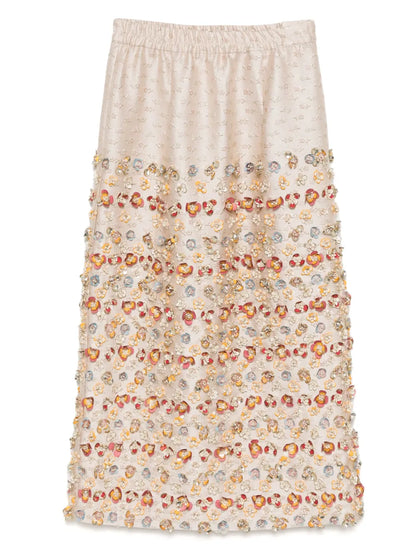 Floral Embroidery Skirt