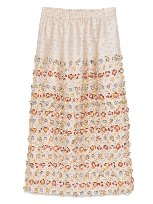 Floral Embroidery Skirt