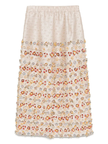 Floral Embroidery Skirt