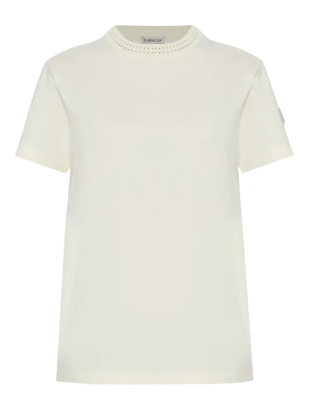 Crochet-Detail Cotton T-Shirt