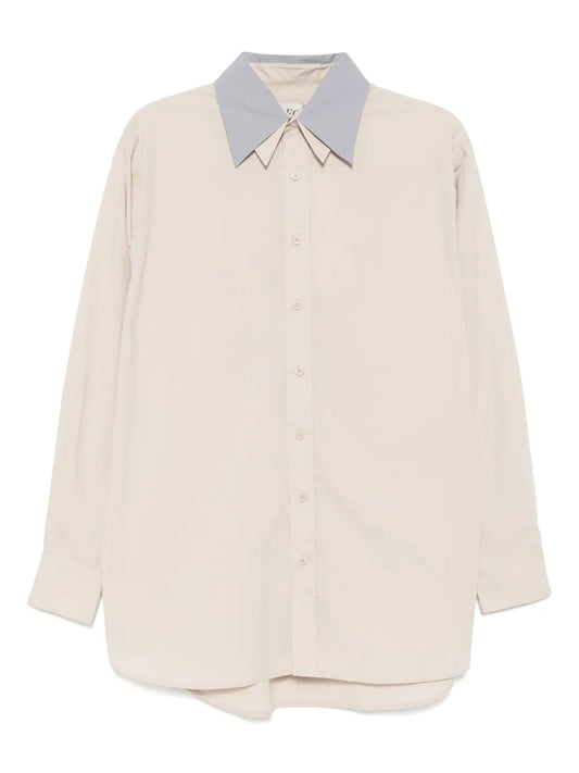 Contrast Double-Collar Shirt