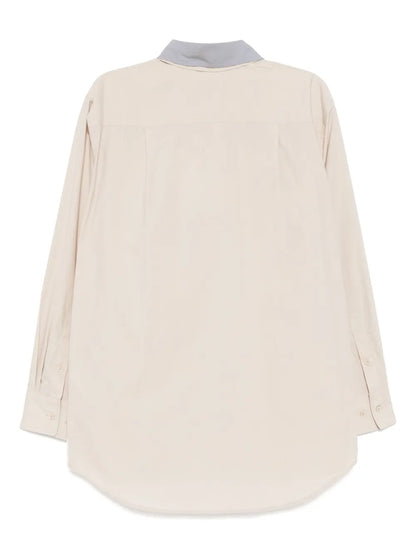 Contrast Double-Collar Shirt