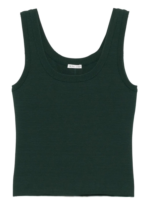 Knitted Scoop-Neck Top