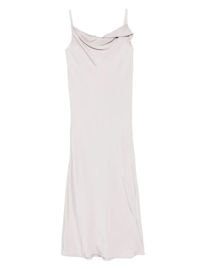 Drapery Neckline Slip Dress