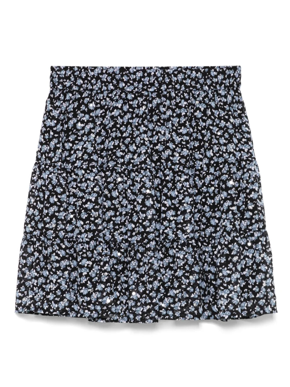 Floral-Printed Studed Skirt