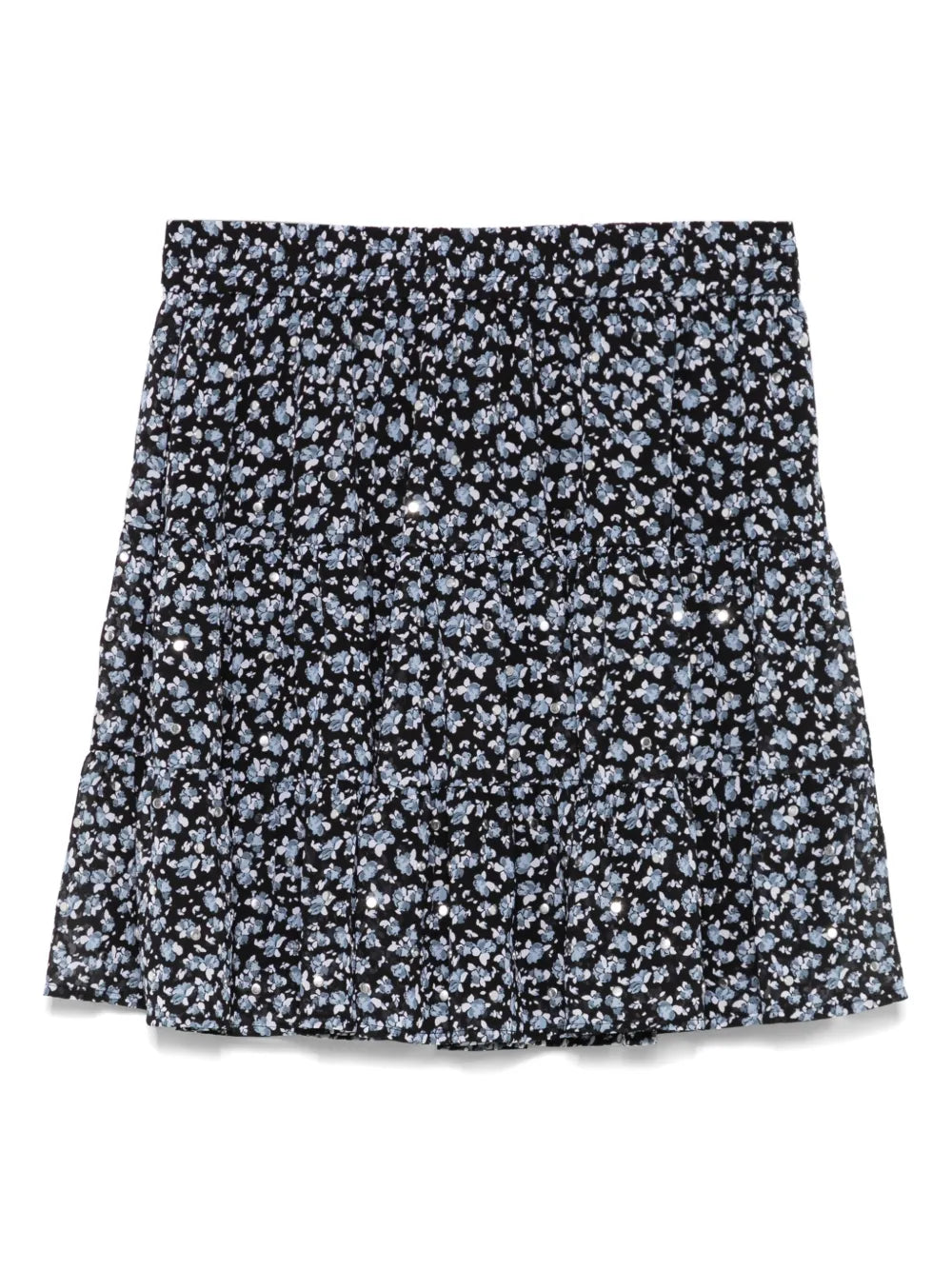 Floral-Printed Studed Skirt