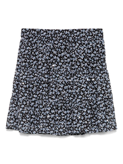 Floral-Printed Studed Skirt