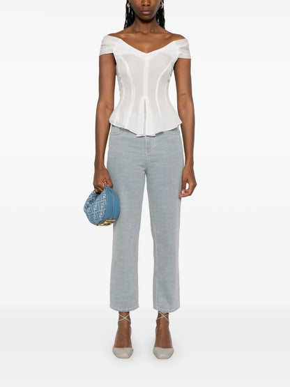 Logo-Embossed Jeans