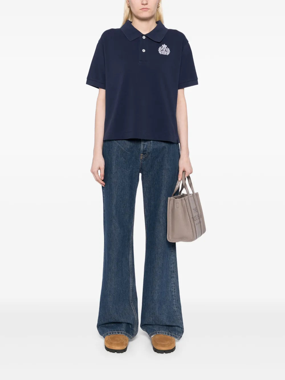 H&W Crest Pique Polo Top