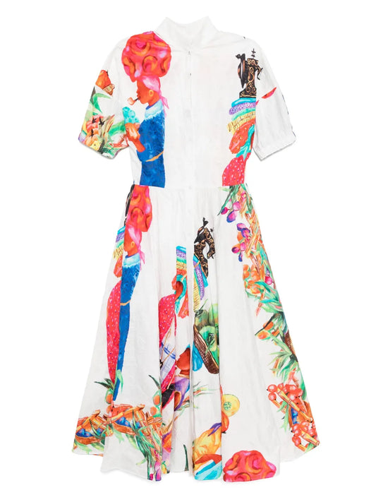 Printed Midi Dress
