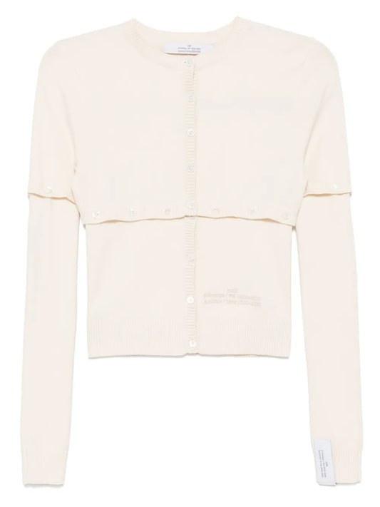 Logo-Embroidered Cardigan