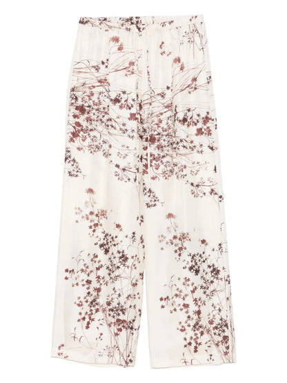 Coral-Print Trousers