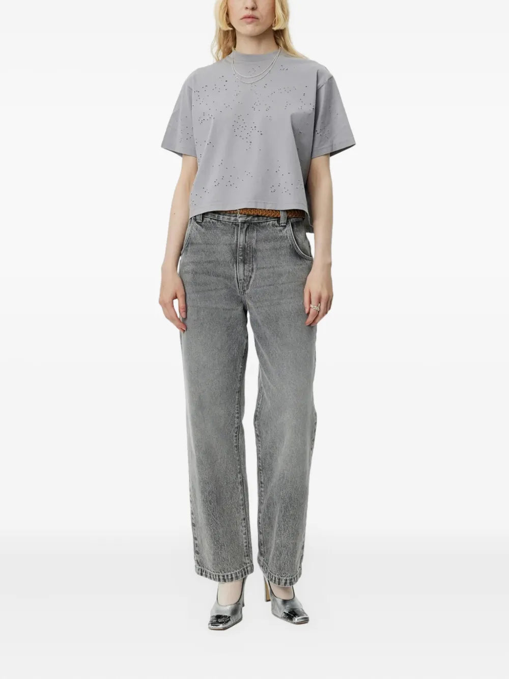 Distressed-Effect T-Shirt