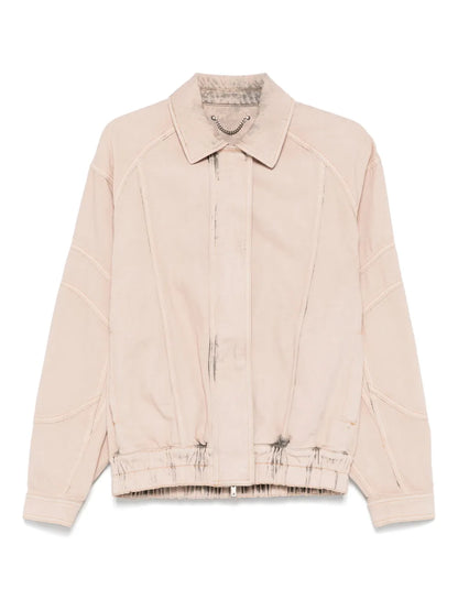 Dyed Denim Bomber Jacket