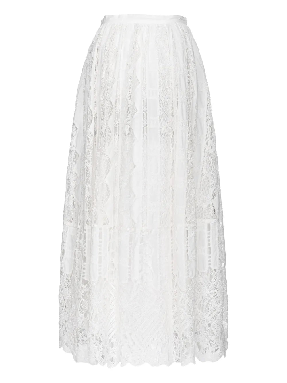 Lace-Overlay Skirt