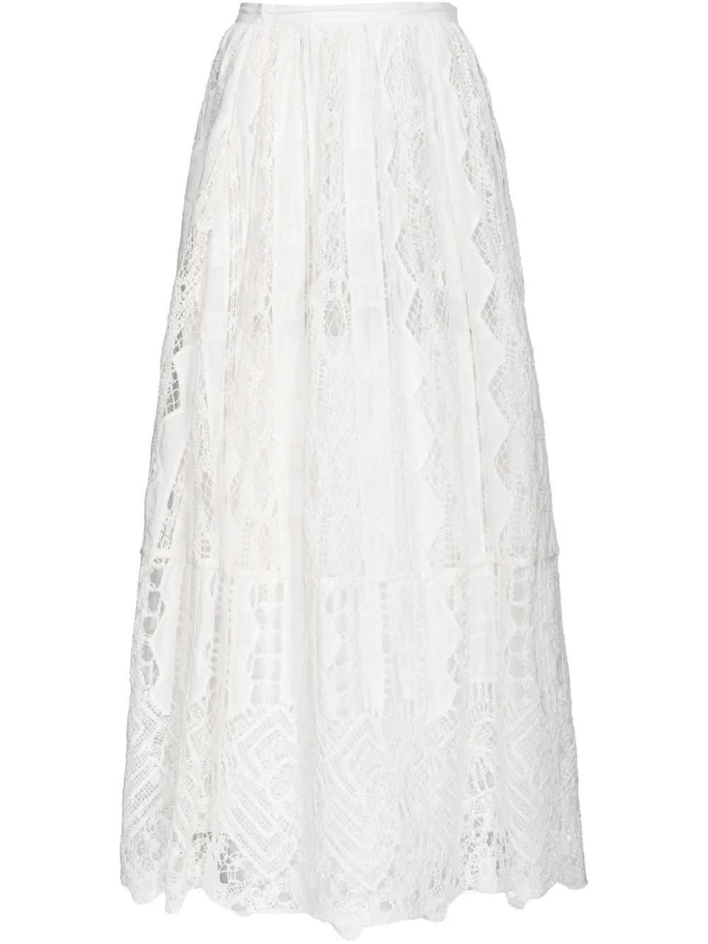 Lace-Overlay Skirt