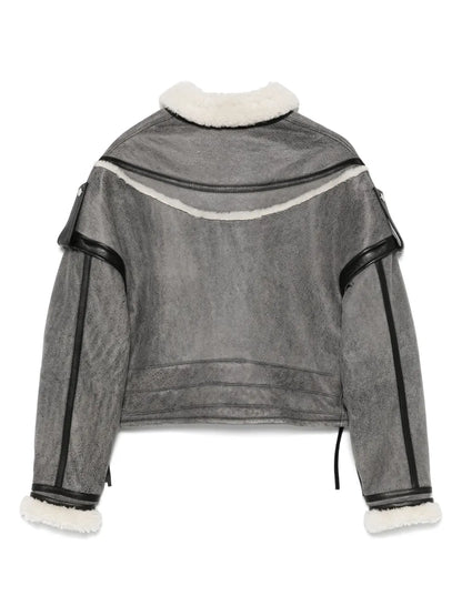 Shearling-Collar Jacket