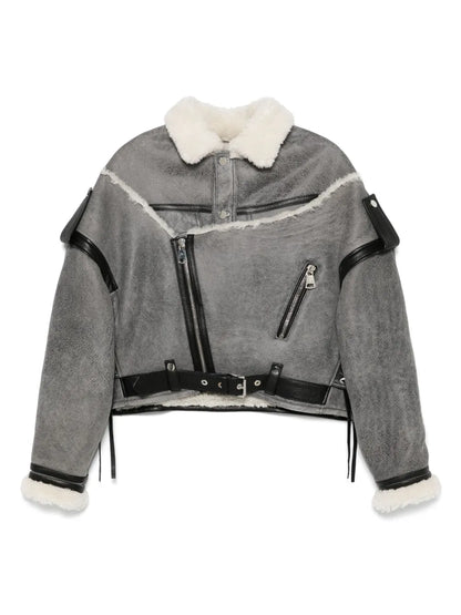 Shearling-Collar Jacket