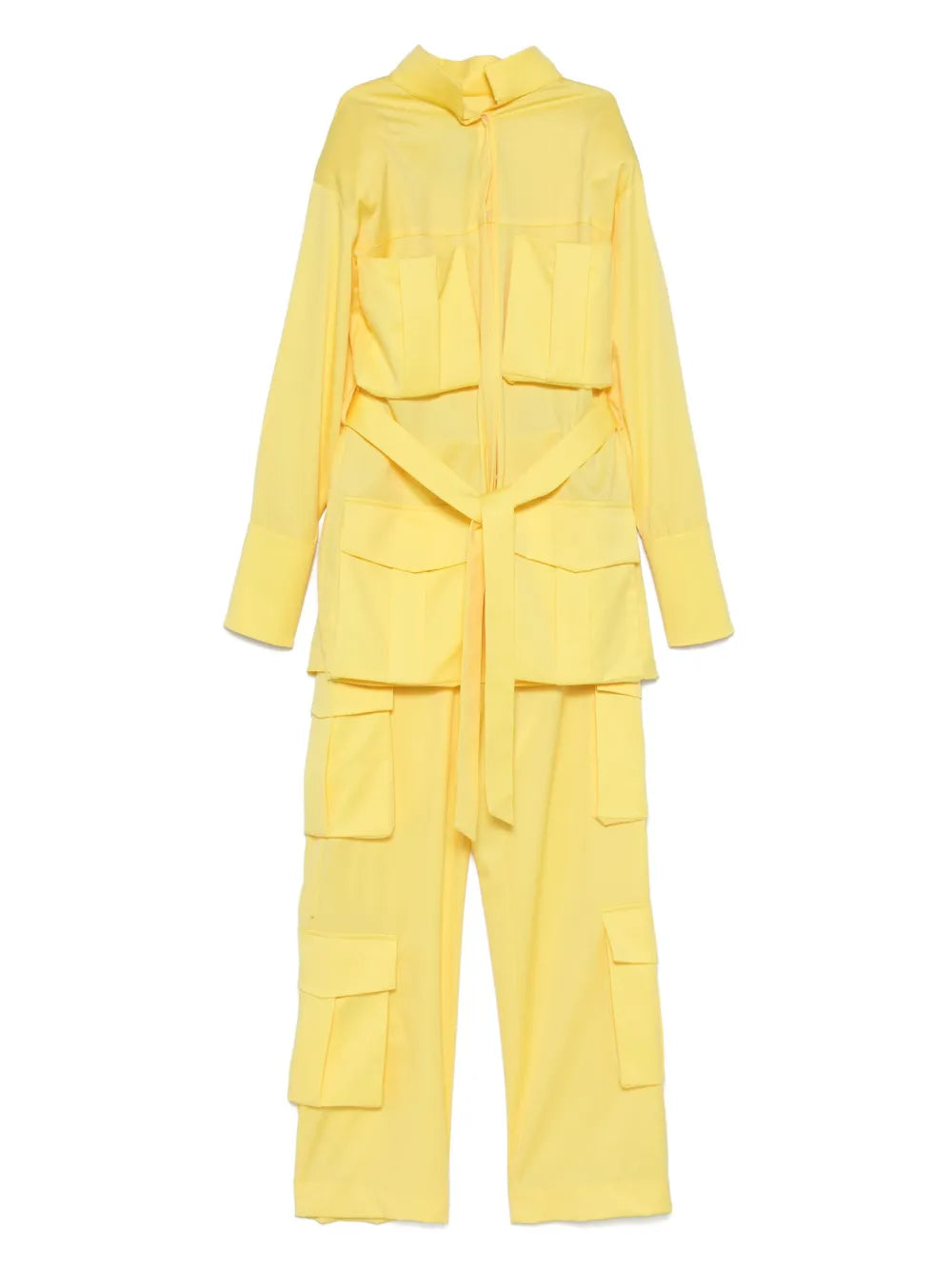 Multilple-Pockets Trousers Set