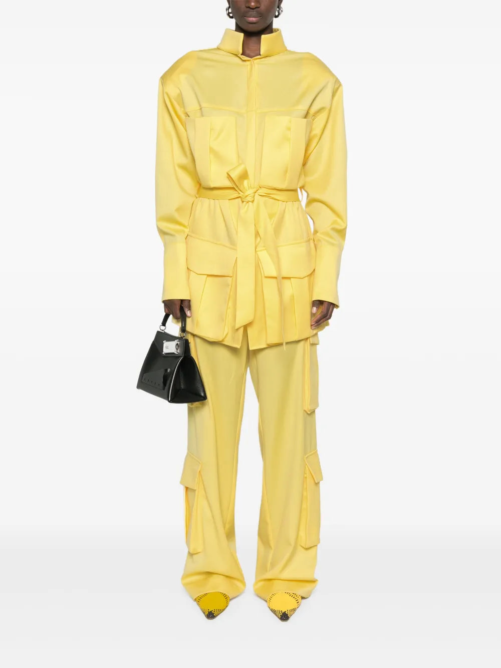 Multilple-Pockets Trousers Set