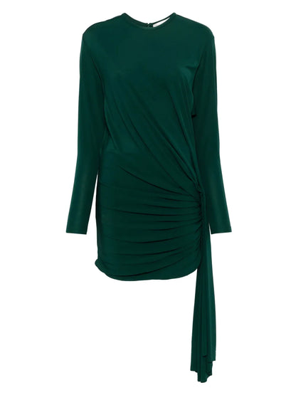 Draped-Detail Mini Dress