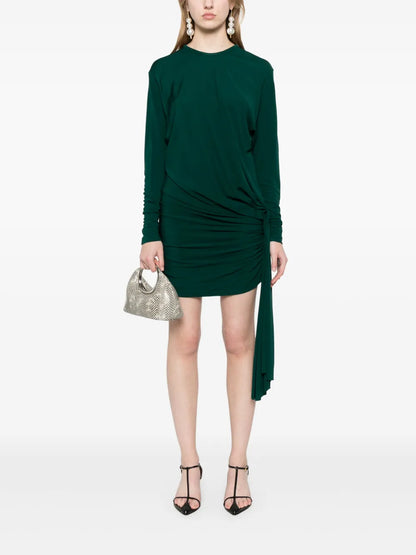 Draped-Detail Mini Dress