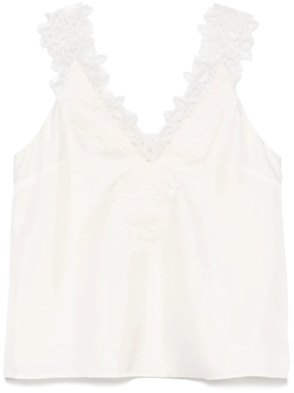 Lace-Embellished Tank Top