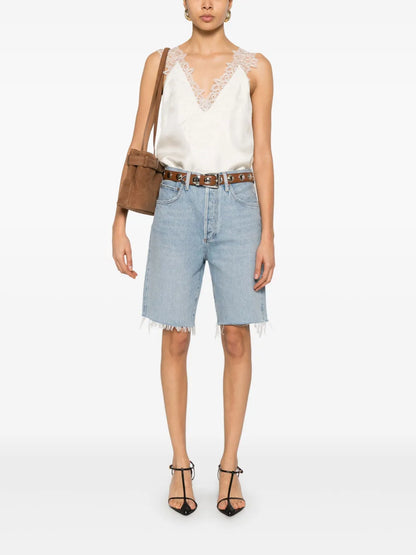 Lace-Embellished Tank Top