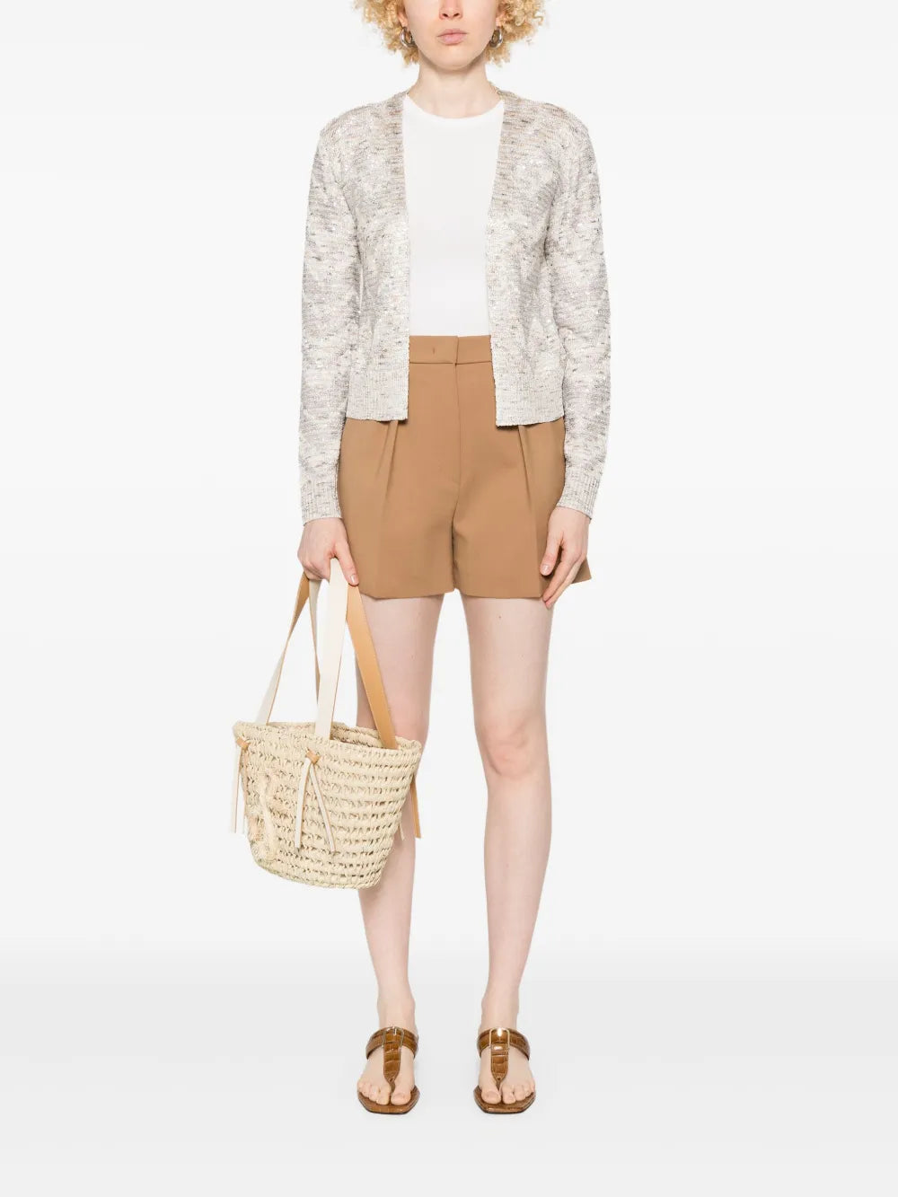 Sequin-Embellished Cardigan