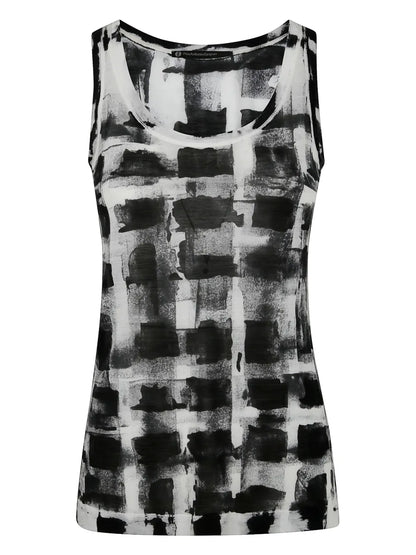 Abstract-Print Tank Top