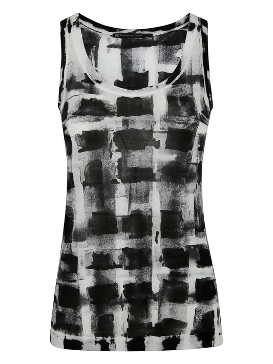 Abstract-Print Tank Top